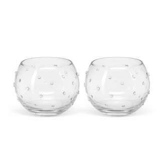 Glass Tealight Holders with Texture