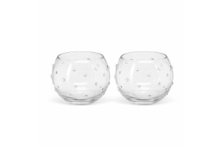 Glass Tealight Holders with Texture
