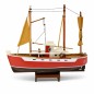 Bateau miniature en bois rouge – 30 cm longueur Bateau miniature en bois rouge – 30 cm longueur