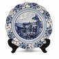 Delft Blue Wall Plate with Stand – Horse and Cart