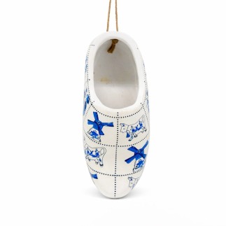 Vintage klomp – Delftsblauwe look