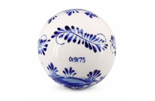 Boule de Noël bleu de Delft – peinte à la main