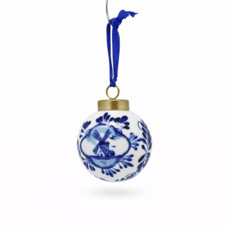 Delft blue Christmas ornament – hand-painted