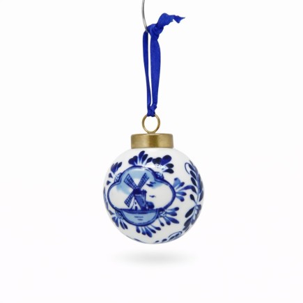 Delft blue Christmas ornament – hand-painted