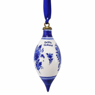 Delfts blauwe kerstpegel – handgeschilderd