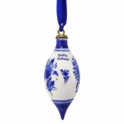 Delfts blauwe kerstpegel – handgeschilderd