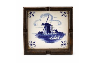 Vide-poche carré avec carreau Delft bleu – moulin