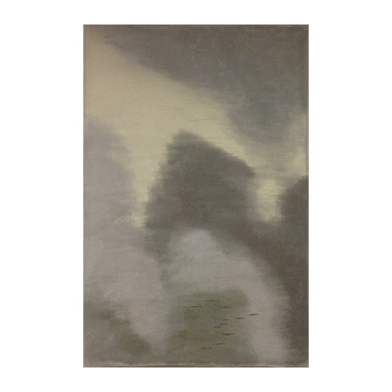 Wind, Textiel, verf en borduurwerk op linnen