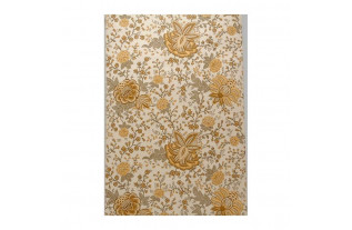 Vintage Botanical Meadow Wallpaper in mustard and sand tones