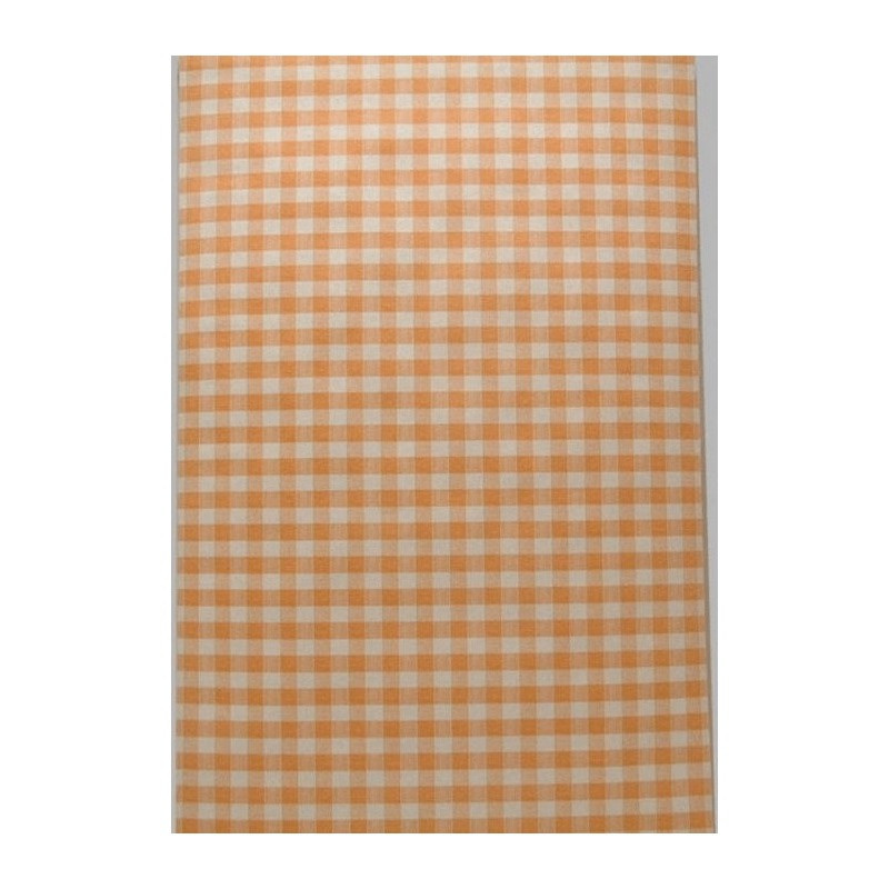 Papier peint Vintage Gingham Check en orange et crème