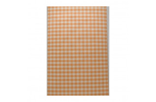 Papier peint Vintage Gingham Check en orange et crème