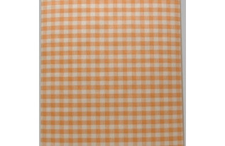 Vintage Gingham Check Behang in oranje en crème