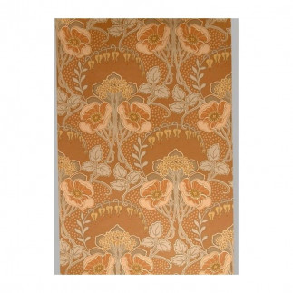 Papier peint floral Vintage Amber Meadow – années 60 / 70