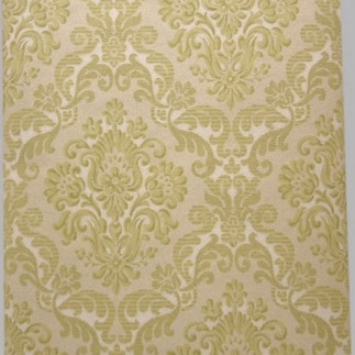 Vintage Olive Damask Behang – klassiek ornament uit de jaren 60 / 70