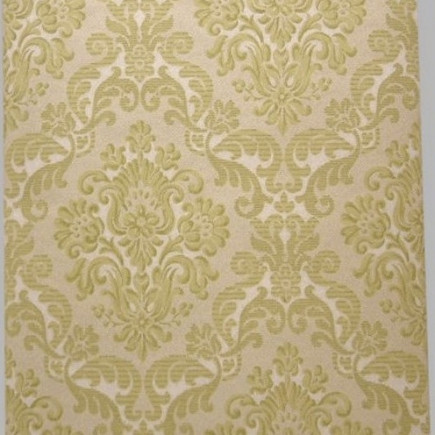 Papier peint Vintage Olive Damask – ornement classique années 60 / 70