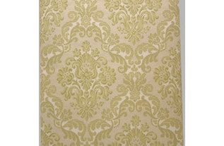 Vintage Olive Damask Wallpaper – classic 1960s / 1970s ornament