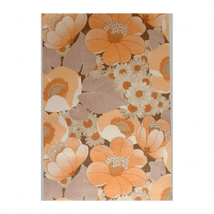 Vintage Peach Blossom Garden Behang – bloemen uit de jaren 60 / 70
