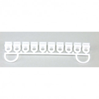 Glisseurs pour Rail de Rideau DCS 1195 – Large Voie Blanc (bande de 10)