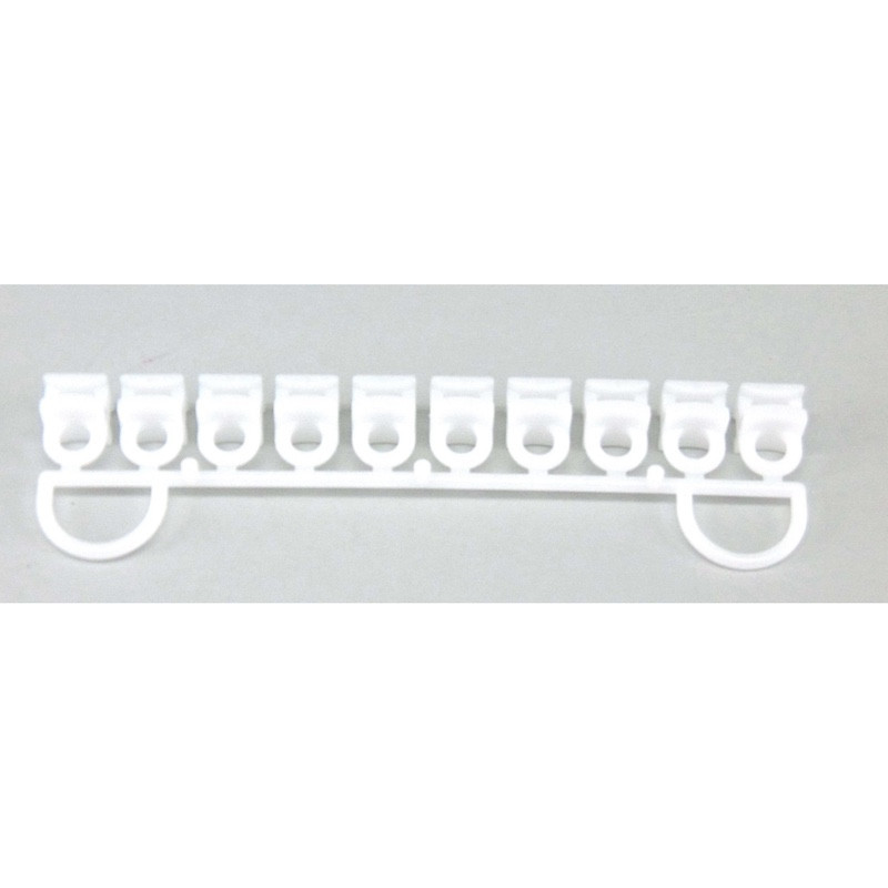 Glijders voor Gordijnrails DCS 1195 – Breedspoor Wit (strip met 10 stuks)