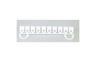 Glijders voor Gordijnrails DCS 1195 – Breedspoor Wit (strip met 10 stuks)