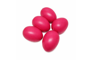 Œufs décoratifs rose foncé en plastique 4 x 6 cm – lot de 5 pour une touche de Pâques plus expressive