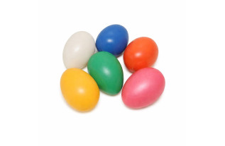 eggs plastic colored set 4 x 6 cm 6 pieces