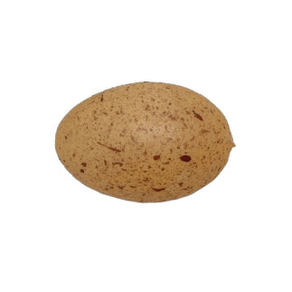 Œuf décoratif moucheté en plastique 5 x 8 cm – accent de Pâques naturel et raffiné