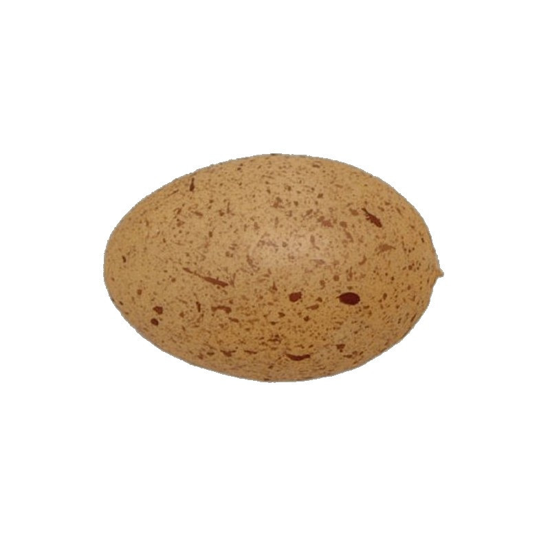Œuf décoratif moucheté en plastique 5 x 8 cm – accent de Pâques naturel et raffiné