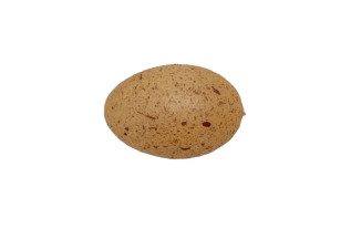 Œuf décoratif moucheté en plastique 5 x 8 cm – accent de Pâques naturel et raffiné