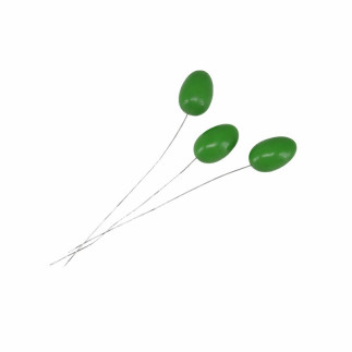 Mini œufs verts sur fil métallique 2 x 3 cm – lot de 3 pour une décoration de Pâques délicate
