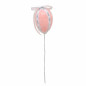 Pink Easter egg with bow on wire 4 x 6 cm – romantic detail for refined Easter decoration