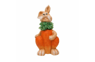 Stone Easter bunny with movable head 12 x 24 cm – playful Easter figure with character