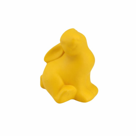 Yellow ceramic Easter bunny 8 x 7 cm – cheerful Easter accent with a soft look