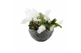 Spring decoration with eggs and feathers Ø 20 cm – compact nest accent with a fresh spring mood