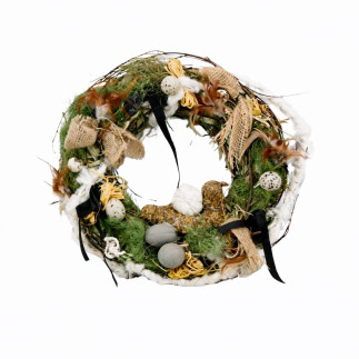 Spring wreath with natural accents Ø 45 cm – rustic spring atmosphere with character