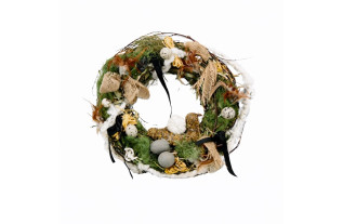 Spring wreath with natural accents Ø 45 cm – rustic spring atmosphere with character