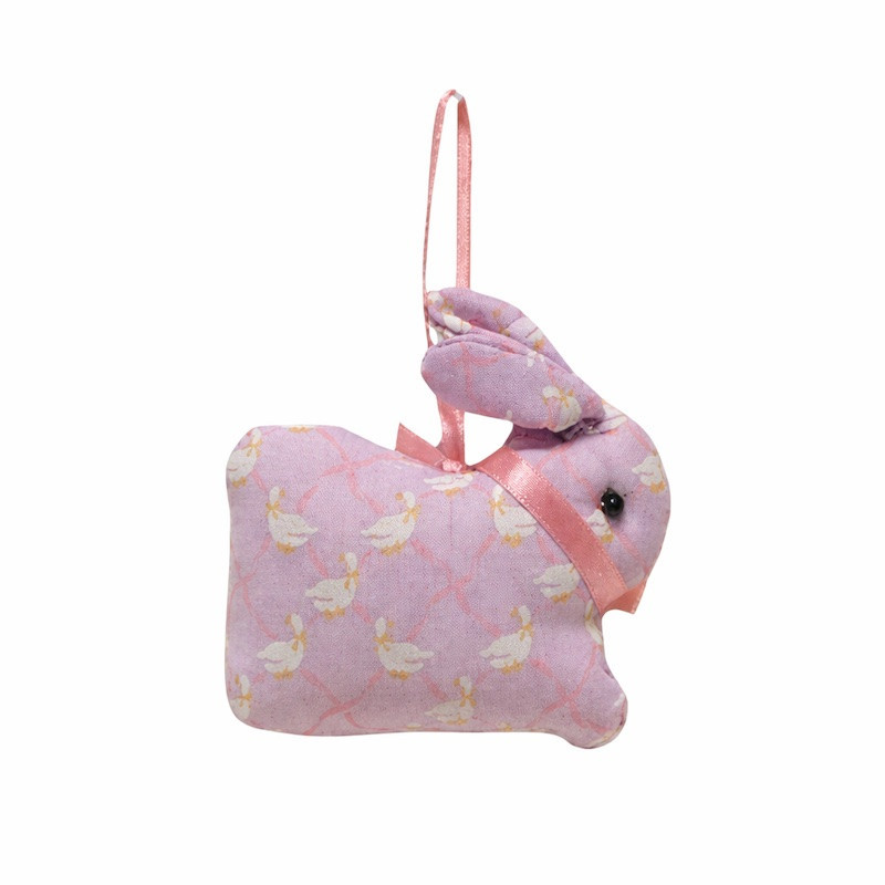 Paars pluche konijntje 7 x 8 cm – zacht paasaccent met speelse charme