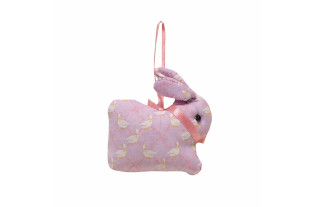 Lapin en peluche violet 7 x 8 cm – accent de Pâques doux et plein de charme