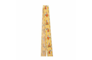 Ruban de Pâques avec les lapins orange blanc 4 cm de large