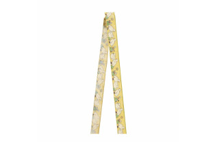 Ruban de Pâques avec canards jaune blanc 25 mm de largeur