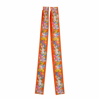 ruban de Pâques en papier couleur orange largeur 19 mm