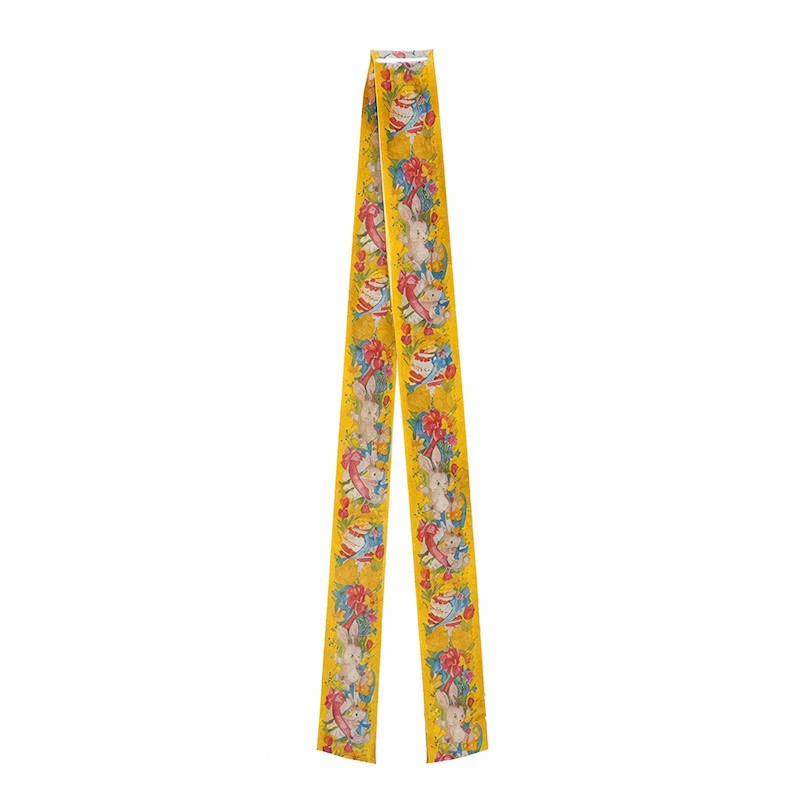 ruban de Pâques en papier couleur jaune largeur 30 mm