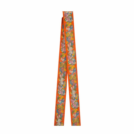 ruban de Pâques en papier couleur orange largeur 30 mm