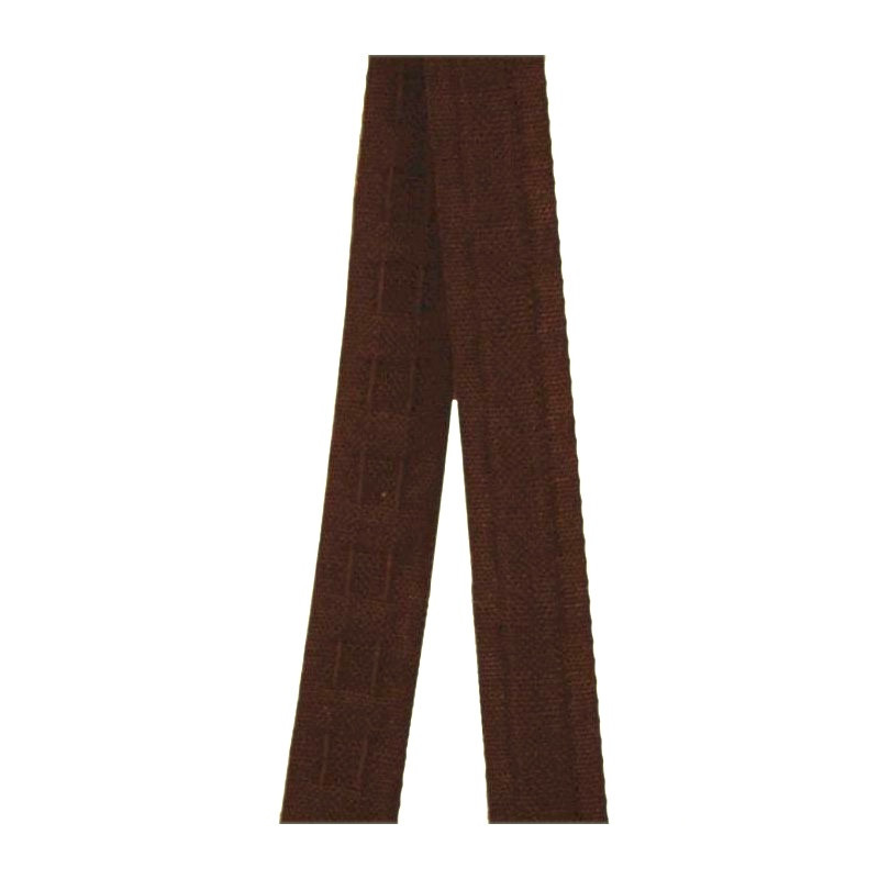 Ruban fronceur type ruflette 25 mm pour rideaux couleur brun foncé