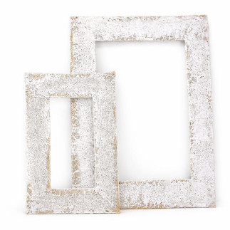 Cadre décoratif en fil de fer et fibre de coco Snow White lot de 2