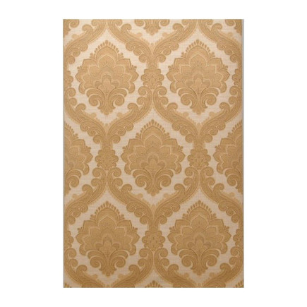 Vintage Retro Wallpaper – luxury baroque damask in warm gold on cream