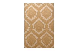 Vintage Retro Wallpaper – luxury baroque damask in warm gold on cream