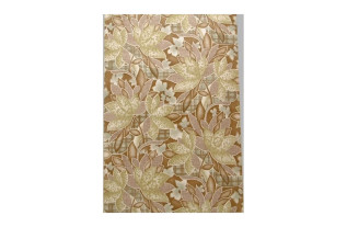 Vintage Retro Behang – bloemen & ruitstructuur in beige, mosgroen en bruin