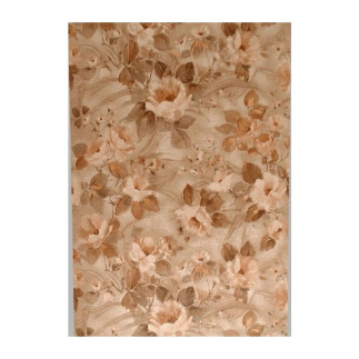 Vintage Retro Behang – romantisch bloemenmotief in Umber Brown, Cyprus White en Namibian Sand