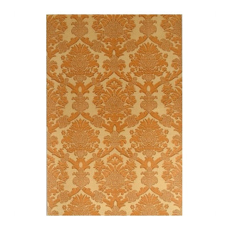 Vintage Retro Wallpaper – classic damask in warm gold/ochre on cream